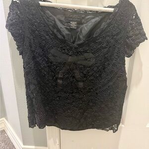Anne Carson Black Lace Blouse